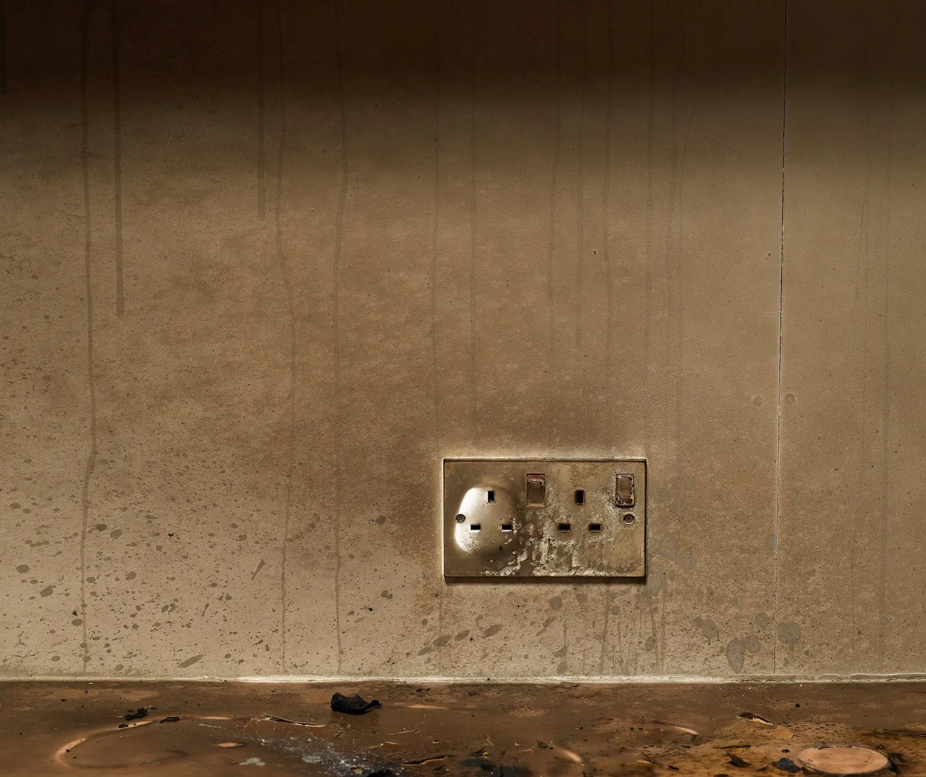 soot covered outlet